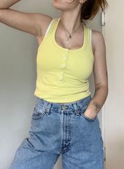 Yellow Ribbed Tank