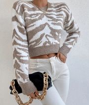 Zebra Print Sweater