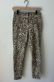 J mclaughlin leopard big cat print skinny jeans