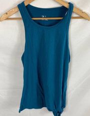 Z by Zella Tie Bottom Athletic Tank Blue Size Small