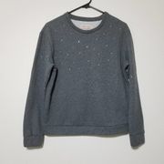 Philosophy Gray Crewneck Sweatshirt w/ Gems