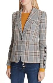 Veronica Beard Steele Dickey Grey Plaid Jacket Blazer