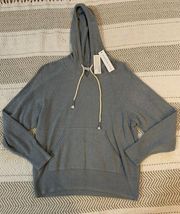 NWT Womens Size Small Gray Nautical Hooded Sweatshirt