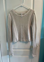 Aeropostale White Cable Knit Sweater