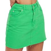 Green denim mini skirt never worn 