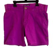 Riders by Lee purple mid rise roll cuff shorts women 12 M