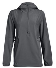 Under Armour Graphite Squad Woven 1/2 Zip Jacket Hooded Pullover Perforated