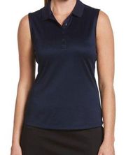 Callaway Opti Dri Navy Blue Sleeveless Polo Shirt