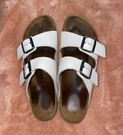 White Arizona Sandals