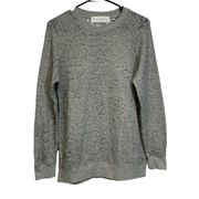 IRO Gray Knit Crochet Long Sleeve Pullover Lightweight Sweater Size M