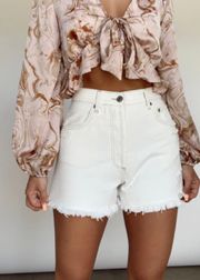 White Denim Shorts