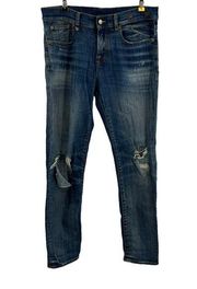 R13 Relaxed Skinny Distressed Jean Size 27