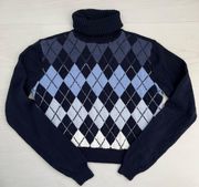 Argyle Turtleneck Sweater