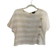 Boutique  shirt top size small brown cream