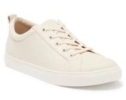 NIB ivory/blush lace-up sneakers