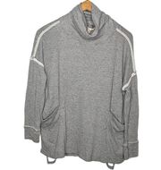 We the Free Flight Pullover Top Gray Cowl Neck Size XS