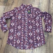 Lucky and Blessed Button Up Long Sleeve Size Small