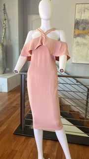 Hermosa Midi Dress In Pink Blush