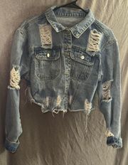 Denim Cropped Jean Jacket