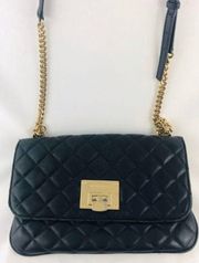 Michael Kors black leather crossbody bag