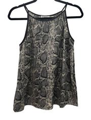 THML Snake Skin Print Halter Tank Top