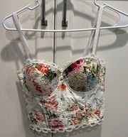 Fabrik  floral corset crop top