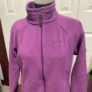 Columbia  Lavender Womens Medium Fleece Full Zip Jacket