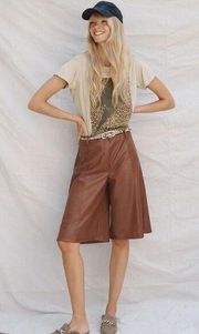 Anthropology Davina Faux Leather Culottes-W/ Tags