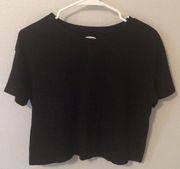 Old Navy black boxy crop top