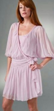 Lilac Ribera Silk Wrap Dress Size 10