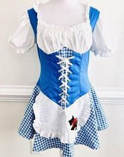 Leg Avenue Wizard of Oz Blue & White Checkered Dorothy Costume Dress Toto ~Large