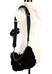 New Kurt Geiger FAUX FUR MULTI CROSS BODY black