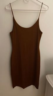 Copper Brown Maxi Dress 