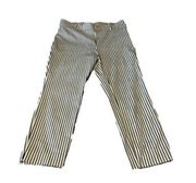 Jules & Leopoldo Bailey Stripe Capris Pants Medium White Navy Stripe Stitch Fix