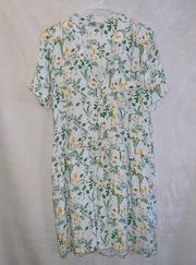 Lucky Brand Printed Resort Short Sleeve Floral Print Romper size XL