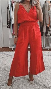 Prologue red wide leg jumpsuit