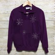 Alfred Dunner petite embellished sweatshirt size SP