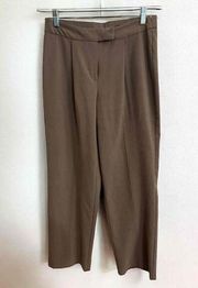 Briggs Womens Red High-Waisted Pleated Front Wide Leg Pants Size Petite 8