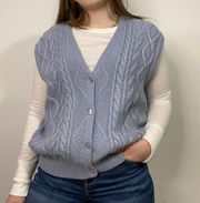 Alfred Dunner Cable Knit Sweater Vest