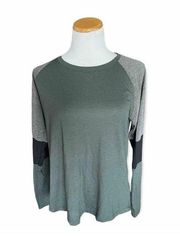 Womens BCG Color Block Long Sleeve Top - Sz L