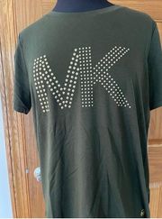 Michael Kors Black XL gold studded t-shirt