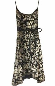 Max Edition Black Embroidered Cocktail Dress