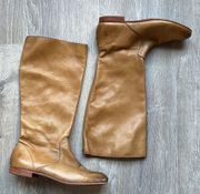 Frye Jillian Pull On Knee High Tan Leather Boots