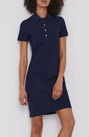 Lacoste Short Sleeve Shirt Mini Tennis Dress Navy Blue Women's Size FR 32/US 0