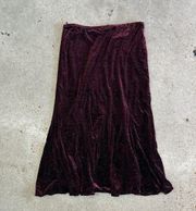 Notations Vintage Vampy Velvet Maxi Skirt