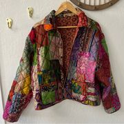 Vintage Art e Zen reversible silk quilted jacket