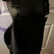 Black shorts overalls, distressed- Ava Overalls/Hotkiss 18