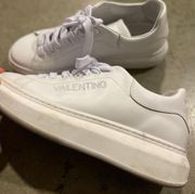 Valentino White Platform Sneaker Shoes