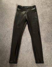 Express black faux leather leggings