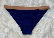 NWOT Onia Bikini Bottom Navy Blue Tan Size Large